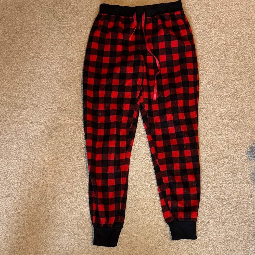 Red and Black Checkered Pajama Pants